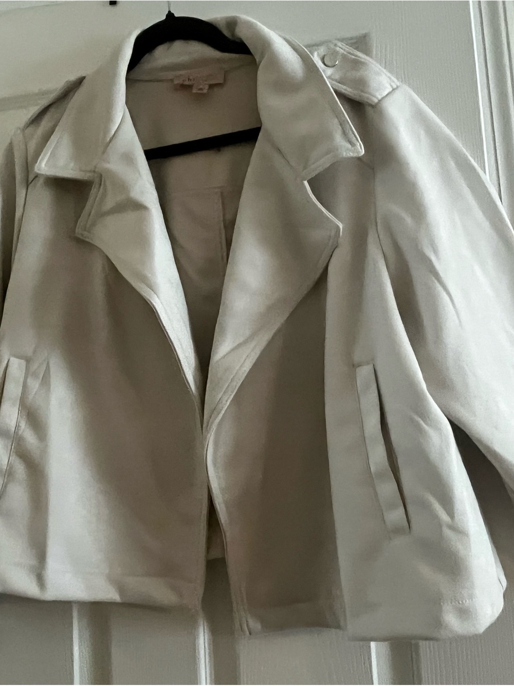 Women’s Cream Suede-Look Cropped Jacket philosophy brand